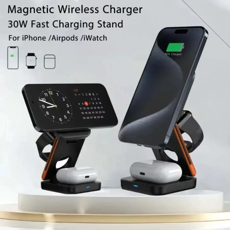 3-in-1 Magnetic Wireless Charging Station