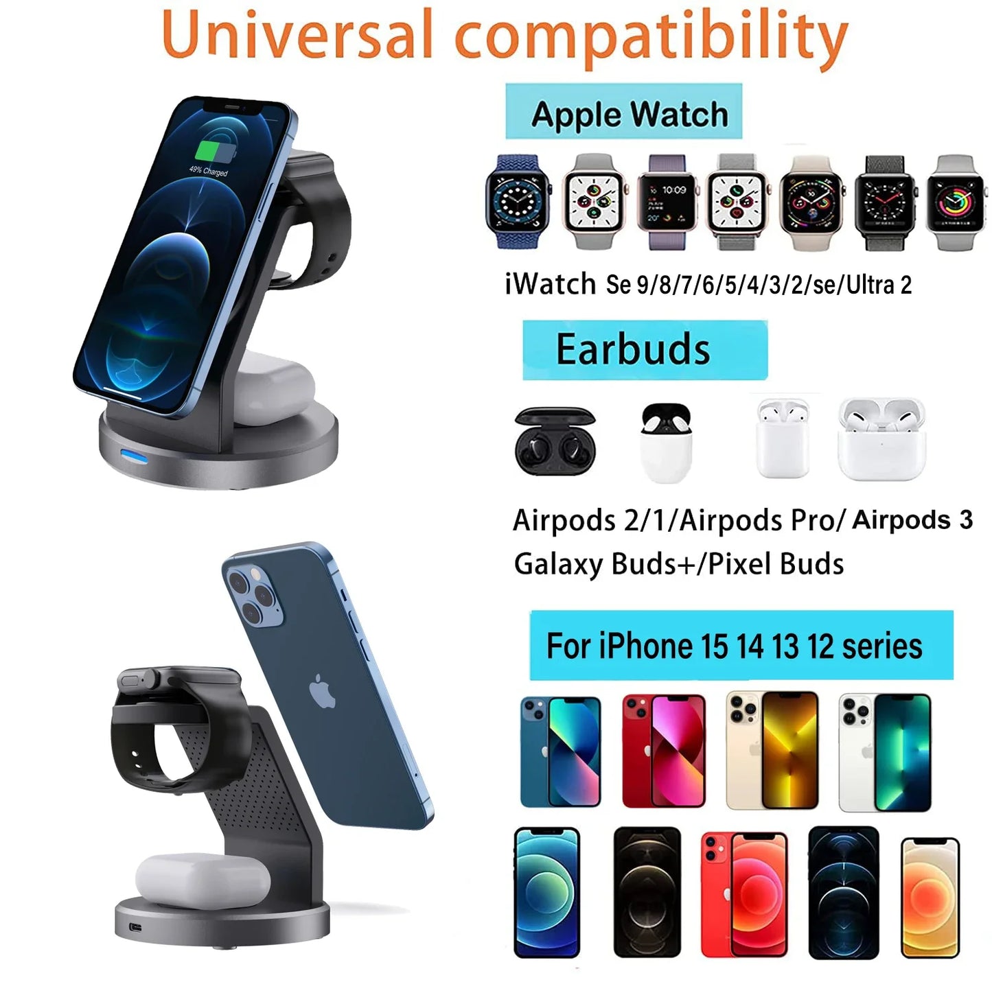 3-in-1 Magnetic Wireless Charger
