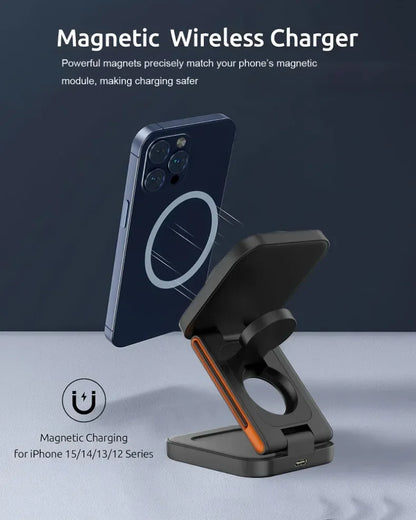 3-in-1 Magnetic Wireless Charging Station