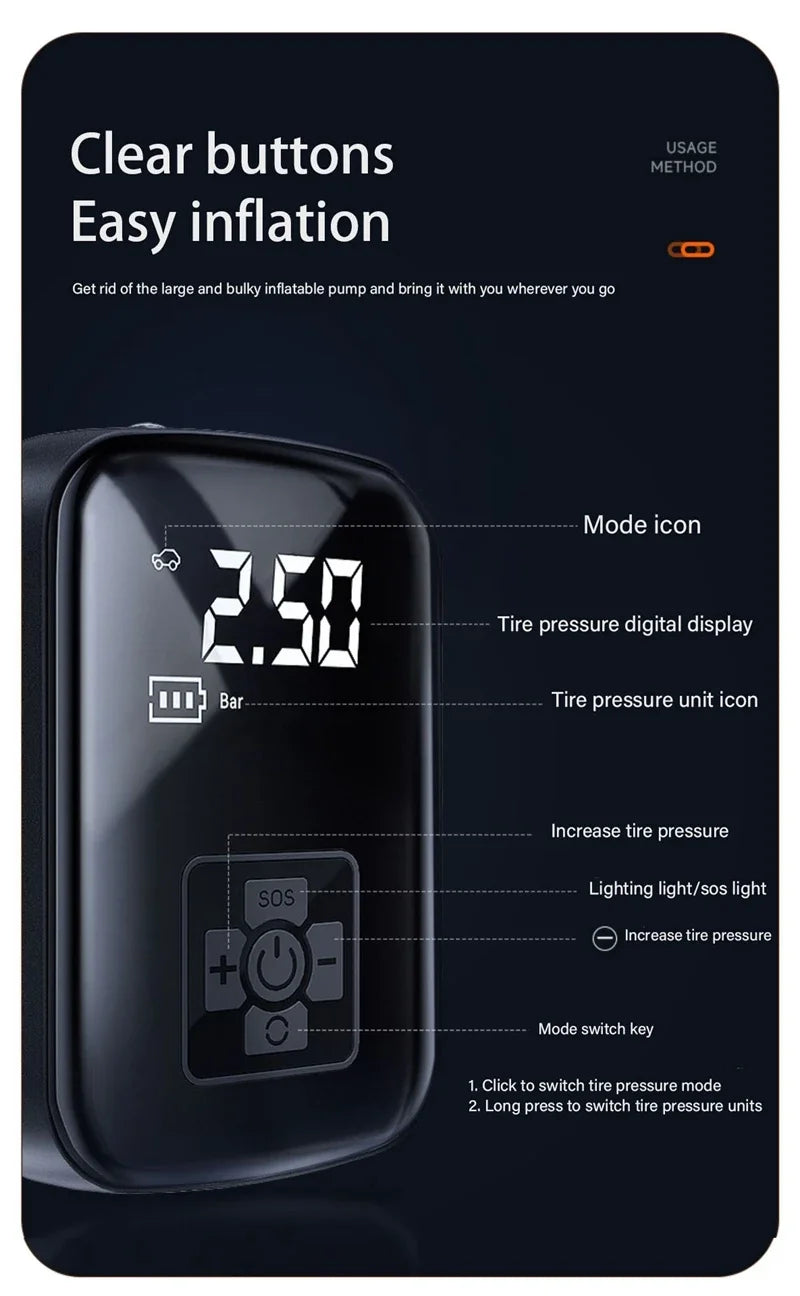 12V Portable Tire Inflator