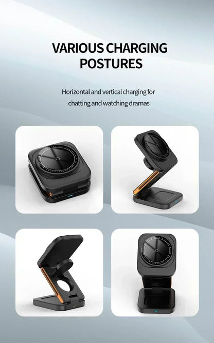 3-in-1 Magnetic Wireless Charging Station