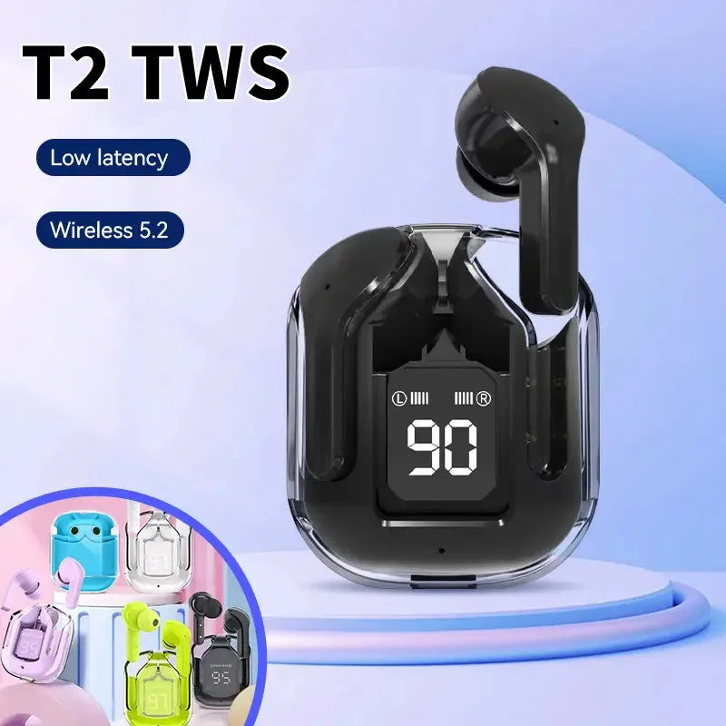 Wireless Bluetooth Earphones Clear Case