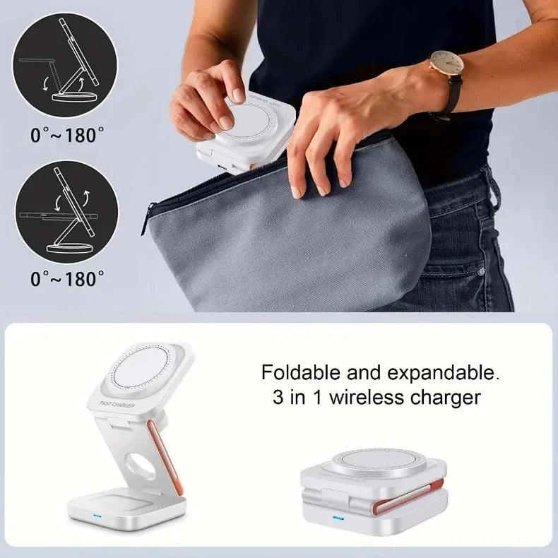 3-in-1 Magnetic Wireless Charging Station